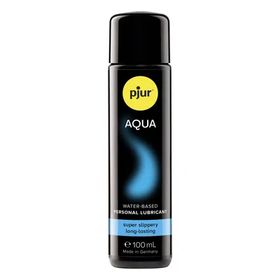 Glidecreme sammenligning: pjur Aqua vandbaseret glidecreme 100 ml på hvid baggrund